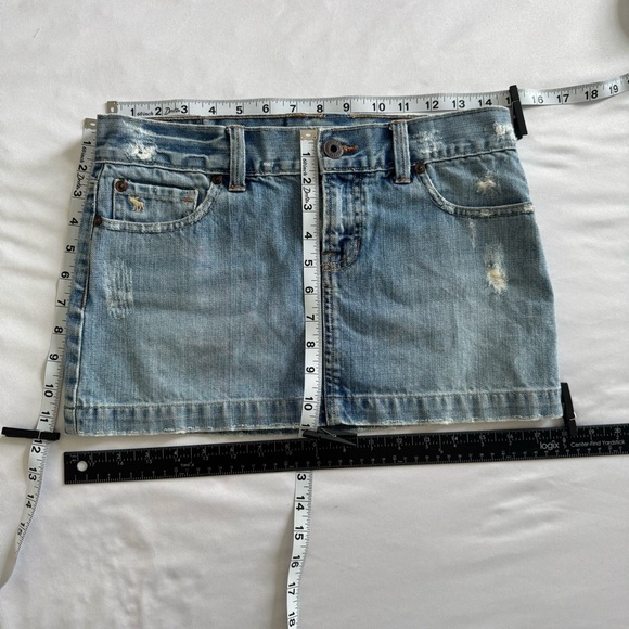 Abercrombie and Fitch Authentic Vintage Kids Denim Mini Skirt - Size 16 - Picture 3 of 12